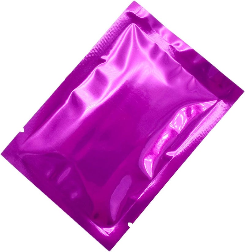 QQ Studio 100 PCS Metallic Mylar Foil Open Top Sealable Bags (10x15cm(3.9x5.9"), 100x Rose) - Image 1